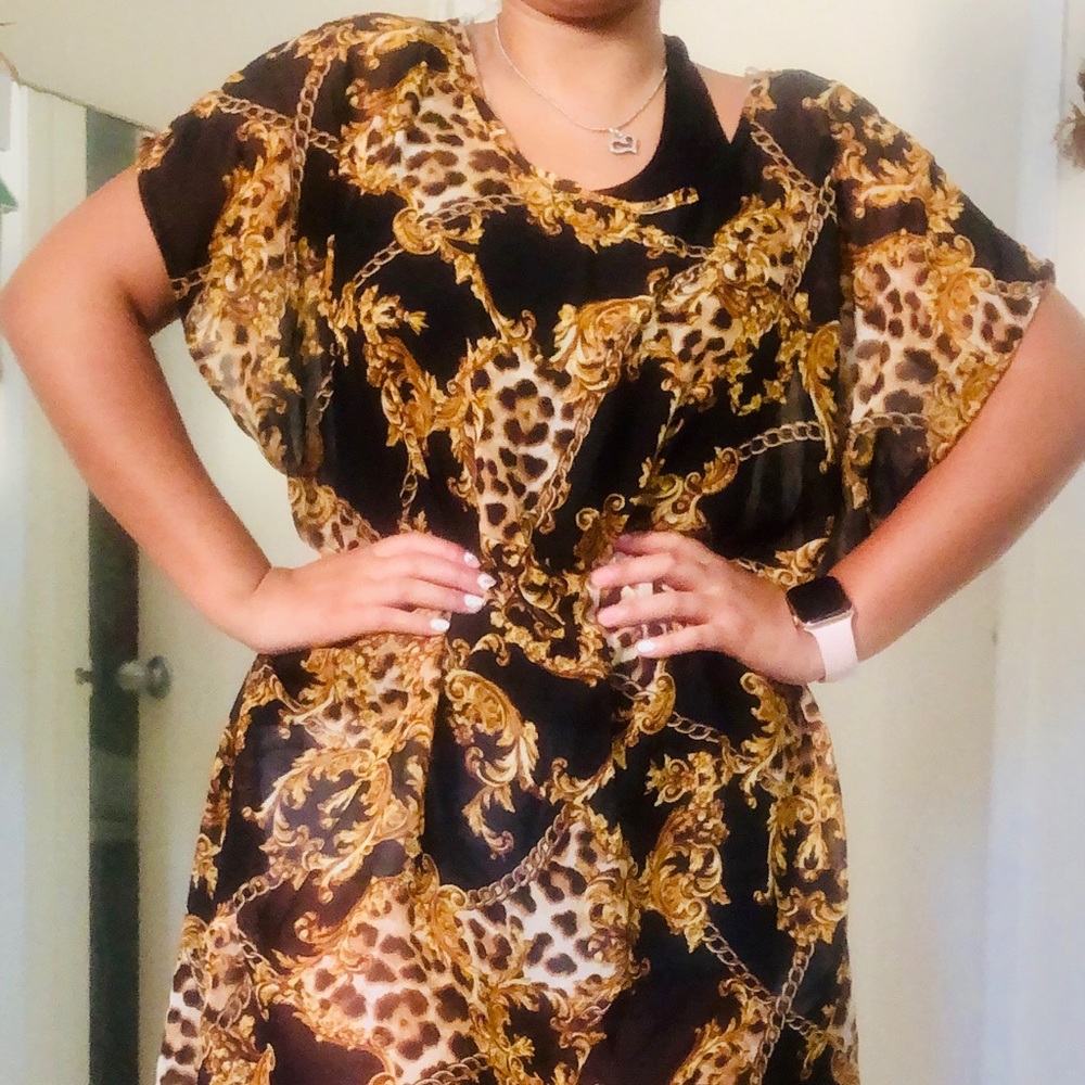 Transparent Animal Print Dress T-shirt